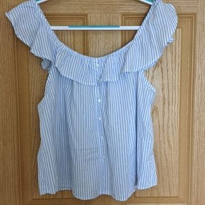 Off shoulder stripe top